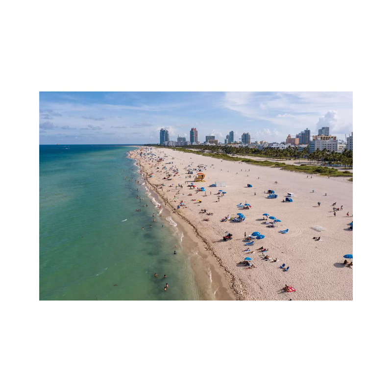 South Beach, Miami 1 Piece Wall Art on Canvas, 30.48 cm H x 45.72 cm W, Canvas
