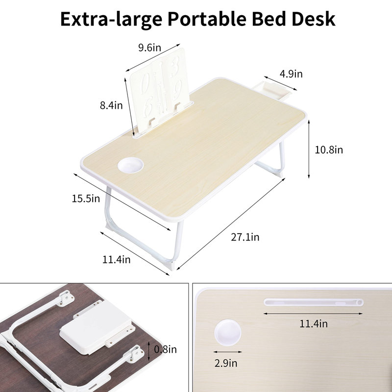 Computer Desk, Natural/White