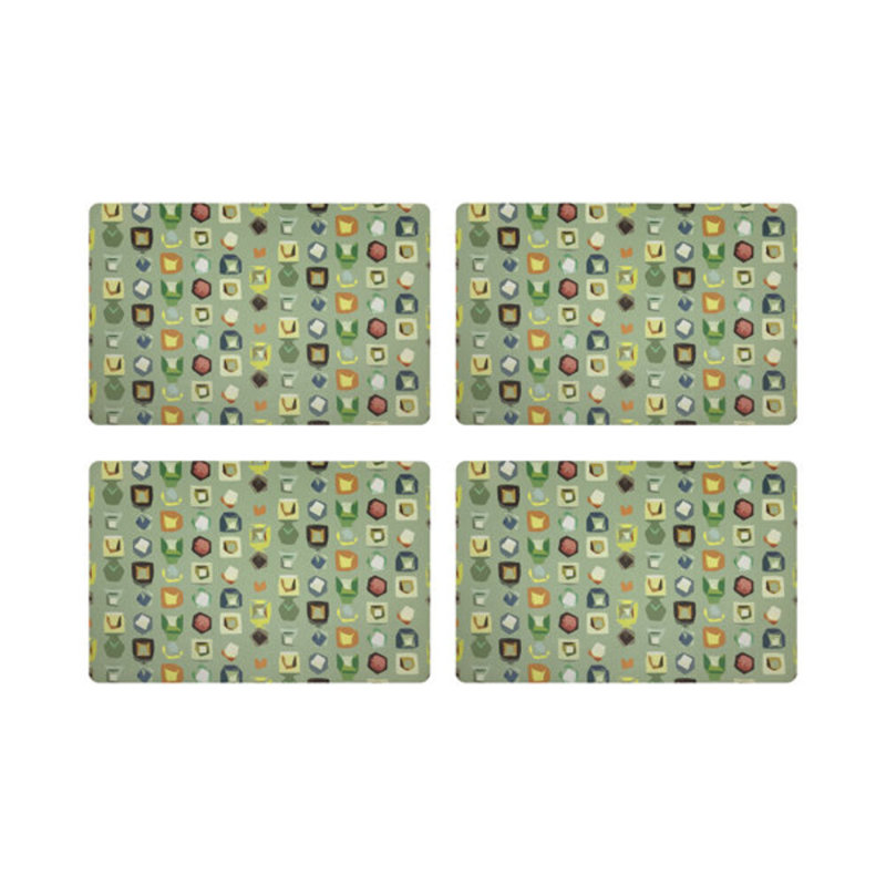 Color Pop Andre Pebble 17.5" Vinyl Placemat, Green