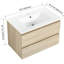 Meuble-lavabo en chêne 30 po avec lavabo en céramique et 2 tiroirs à fermeture en douceur - applique murale moderne 2-1571333335-1571333333