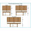 Table de salle à manger rectangulaire L 103 po x l 35,5 po