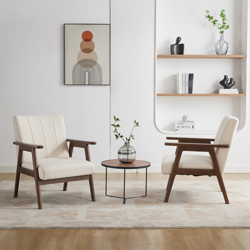 Chisara Upholstered Armchair, Irma Beige Linen