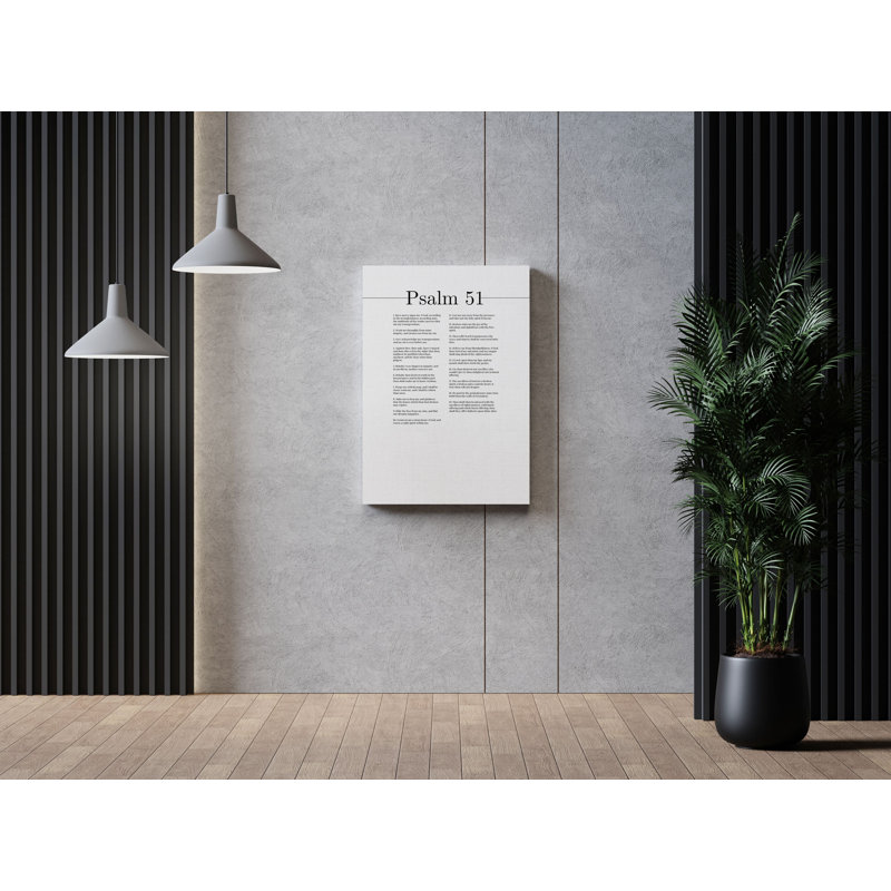 God Of My Salvation Psalm 51 - Wrapped Canvas Print