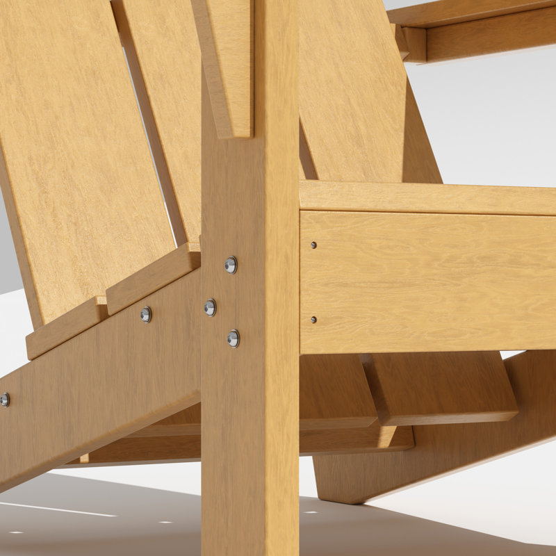 Chaises Adirondack modernes en PEHD toutes saisons, Tanné