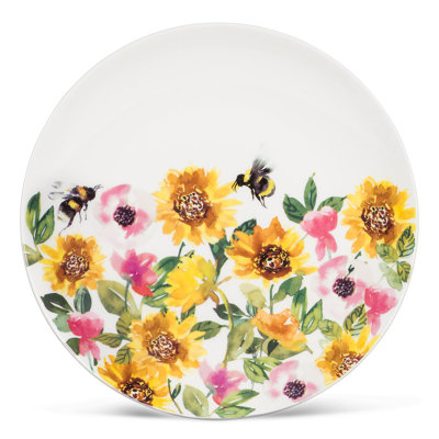 Petite assiette tournesols et abeilles
