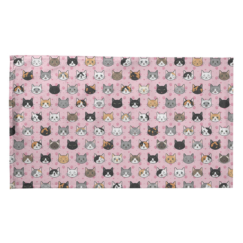 Tea Towel Kitchen Towel, Light Pink, Poly Twill