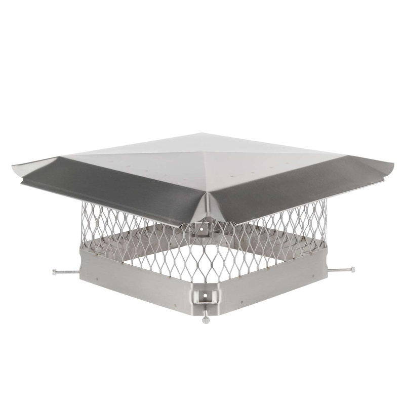 Bouchon de cheminée coulissant en acier Gussie, 15 po x 15 po