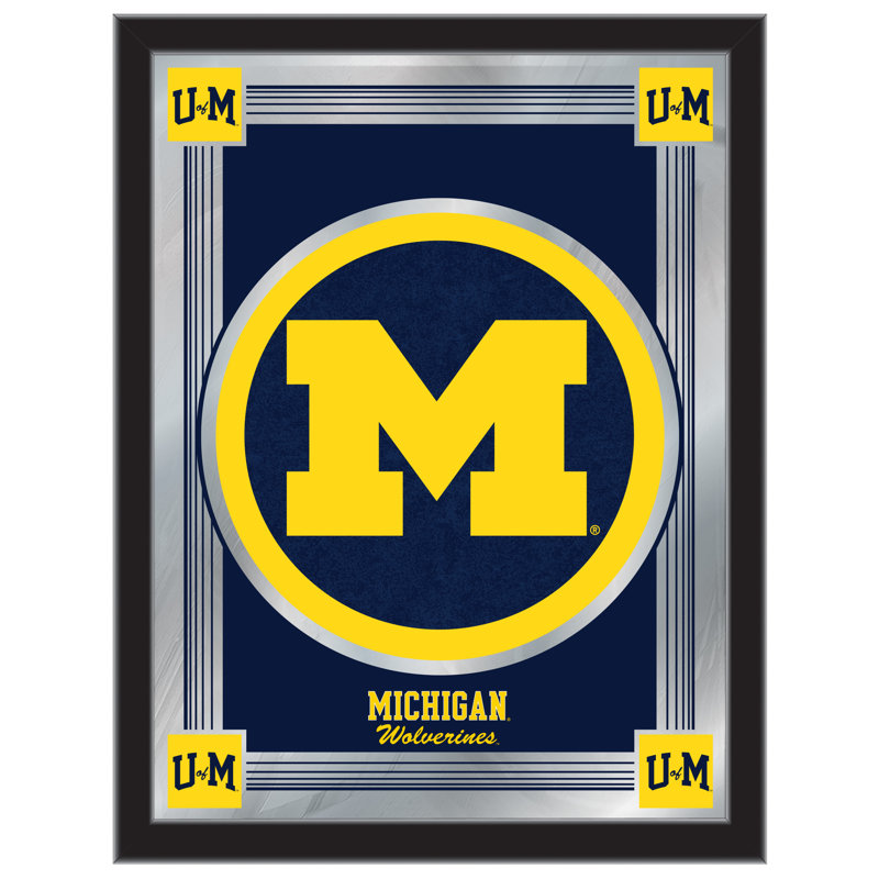 NCAA Logo Mirror, impression encadrée, Michigan