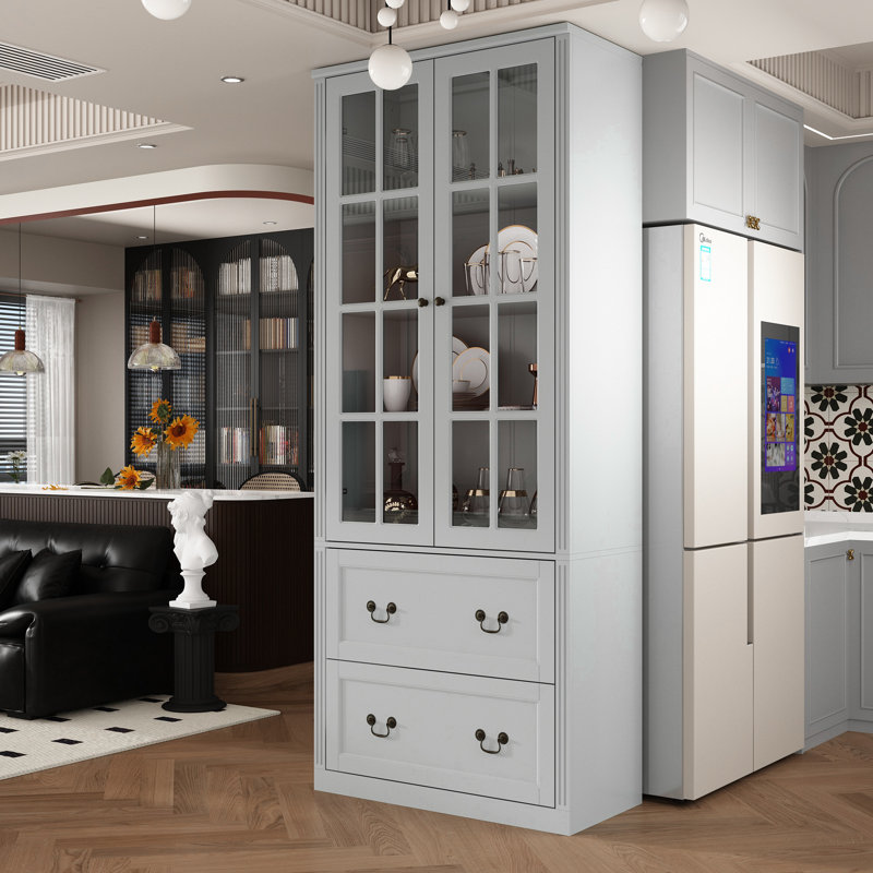 Christene 78.7'' Kitchen Pantry, Light Gray