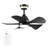 30" Ceiling Fan with LED Light Night Light, Remote Control, WhisperQuiet DC Motor, 6 Speeds, Matte Black, Reversible Airflow