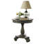 Table en bois gris avec pied central - 66 cm L x P 67 cm H, côté 66 cm, élégante