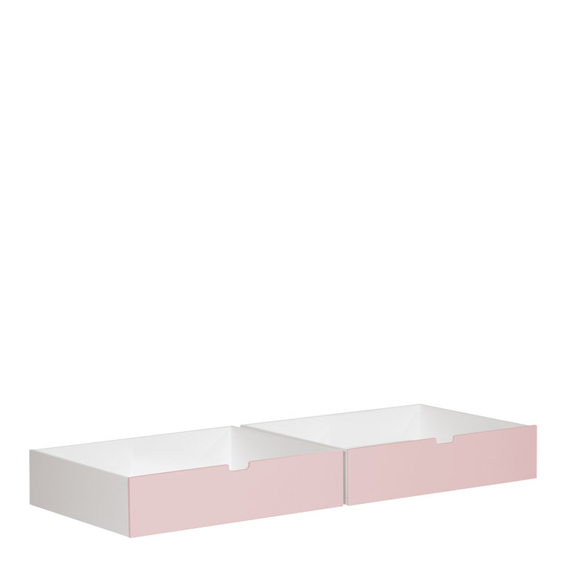 Glendive Underbed Storage Drawers, Light Pink
