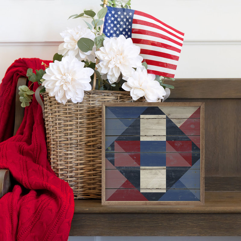 Courtepointe festive Americana Cross, H 8 po x l 8 po
