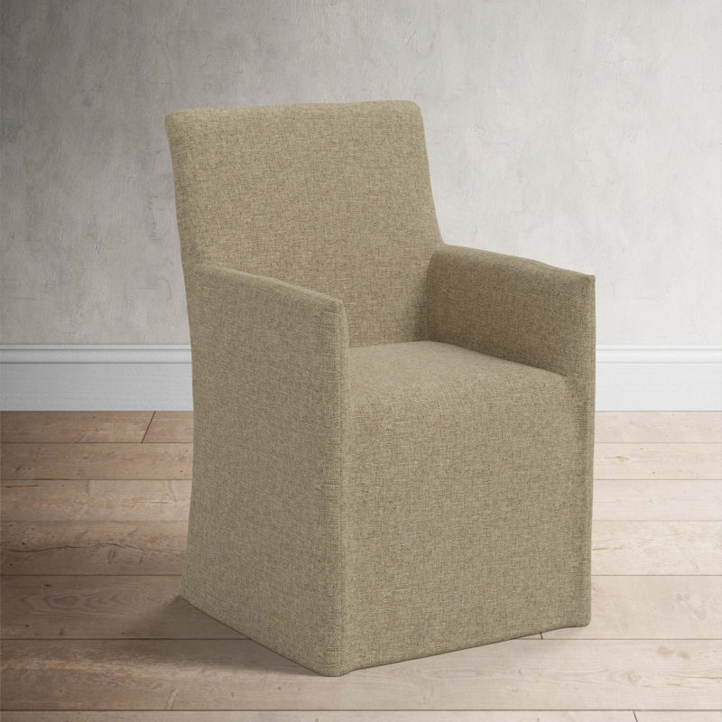 Ivanka 20'' H Upholstered Armchair, Zuma Natural Textured Linen