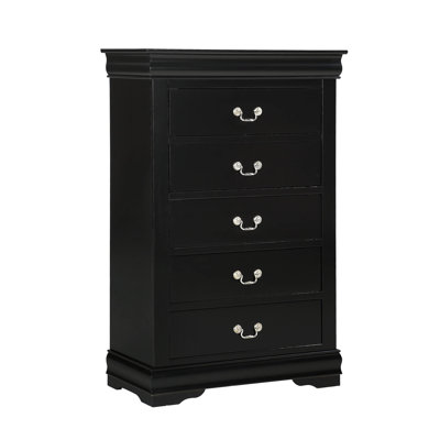 Commode élégante à cinq tiroirs au design contemporain et amplement d'espace de rangement