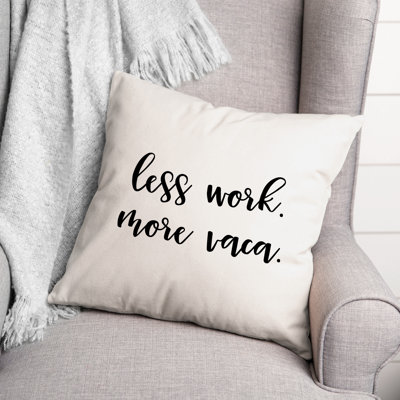 Black And White Typography Collection Throw Pillow