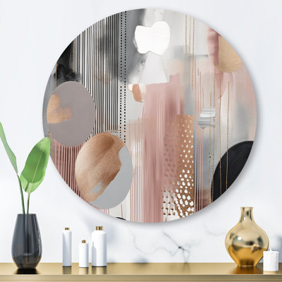" Pink Rosegold Captivating Circle II "