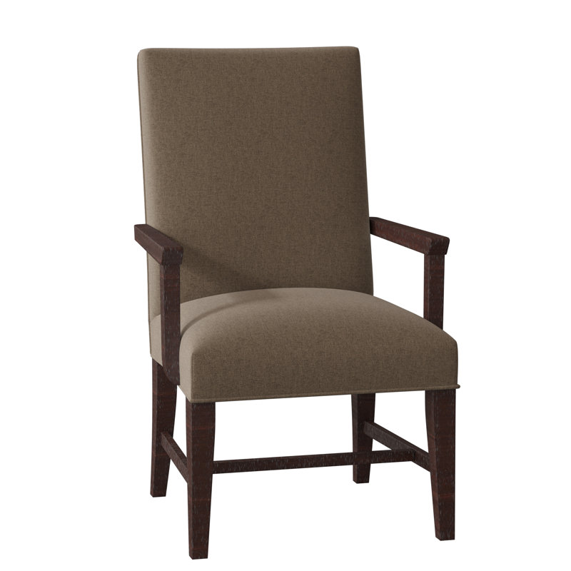 Chaise avec accoudoirs rembourrée Bedford, Espresso, 3022 Huître