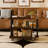 Modern Minimalist Natural - Coloured Red Oak Sofa Side Table with Storage