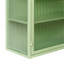 Armoire murale moderne 27,56 po à deux portes en verre avec rangement à trois niveaux pour hall d'entrée, salle de bain, vert menthe-121086771