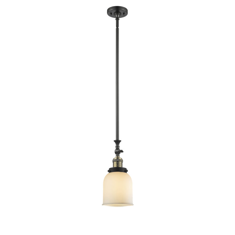 Agata 1 - Light Single Pendant, Brushed Satin Nickel, 11.63" H x 5" W x 5" D, Matte White Cased