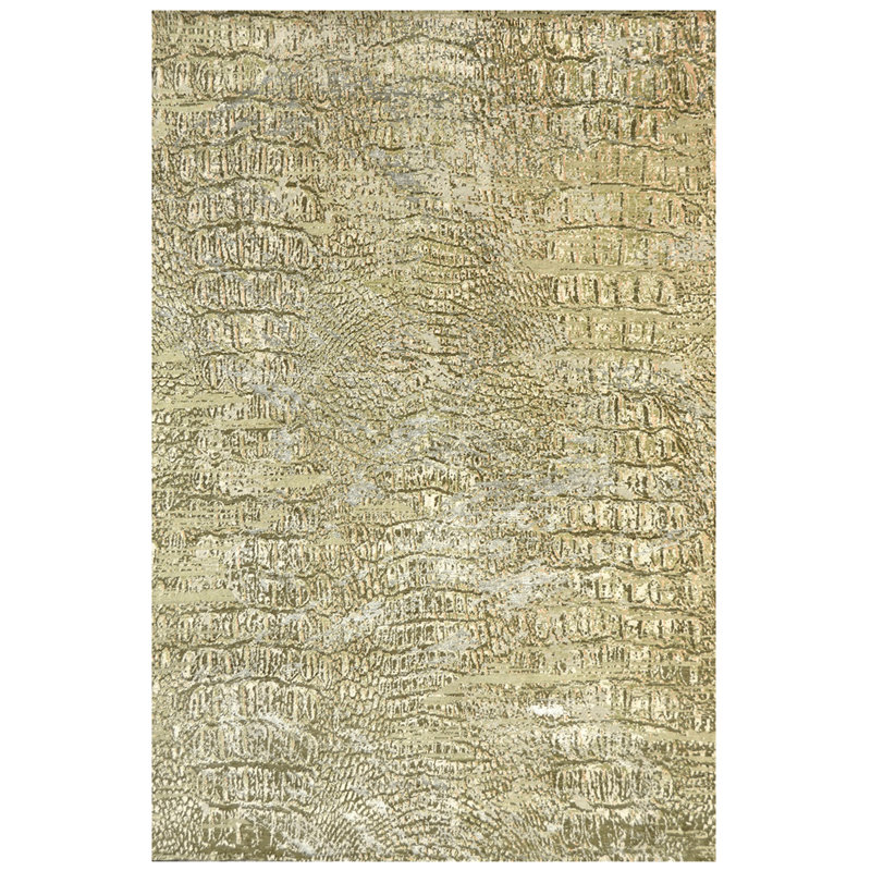 Hand Knotted Abstract Area Rug, Rectangle 9' x 12'