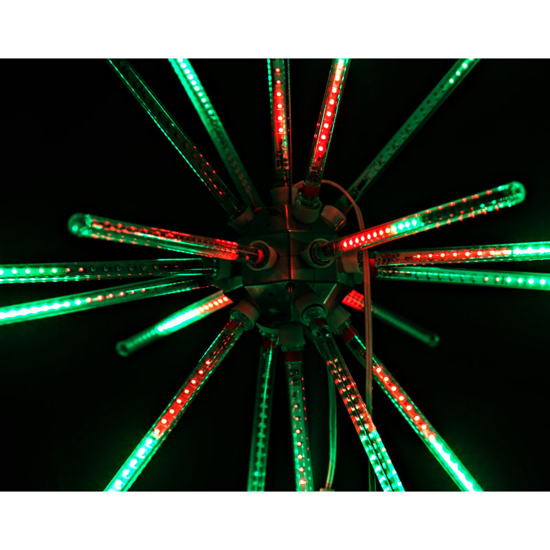 Décor de fenêtre lumineux, Rouge / Vert