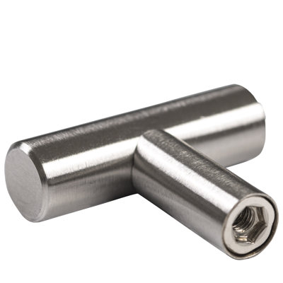 Bouton d'armoire de bar 1-9 / 16 po, nickel satiné, acier (ensemble de 2)