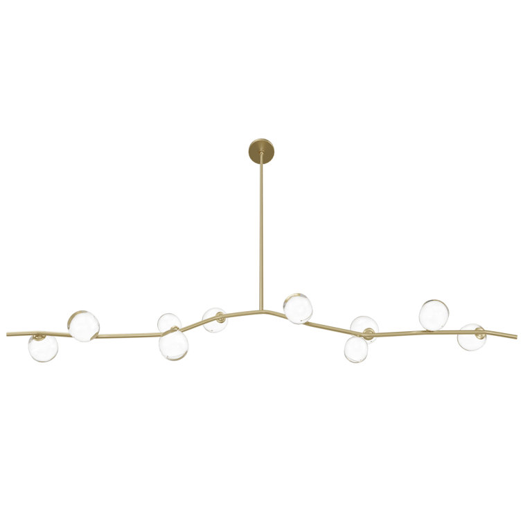 Mull 10 - Light Dimmable Modern Linear Chandelier