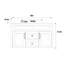 Meuble-lavabo mural simple de style français avec lavabo en céramique et porte à fermeture en douceur-129937462