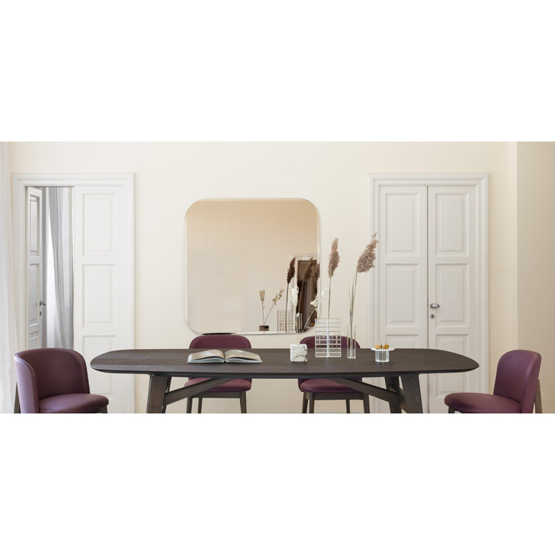 Miroir biseauté sans cadre, 47,25 po x 47,25 po, Bronze