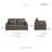 Ensemble de salon en microfibre 2 pièces Occeus-1391420186
