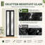 Porte pliante en bois massif à miroir 28 po x 80 po avec quincaillerie d'installation (garde-robe, garde-manger) Noir-105753402-130003301