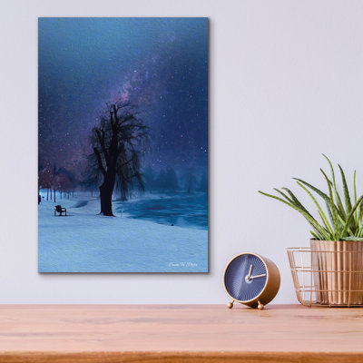  «Under The Winter Lights» par Dante Plata, art mural en verre acrylique, 12 po x 16 po