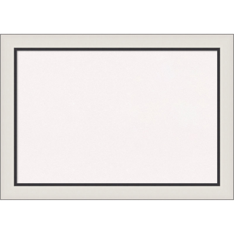 Tableau blanc Ellie avec cadre noir, tableau blanc, tableau d'organisation, tableau d'affichage, H 30 po x l 42 po, Blanc