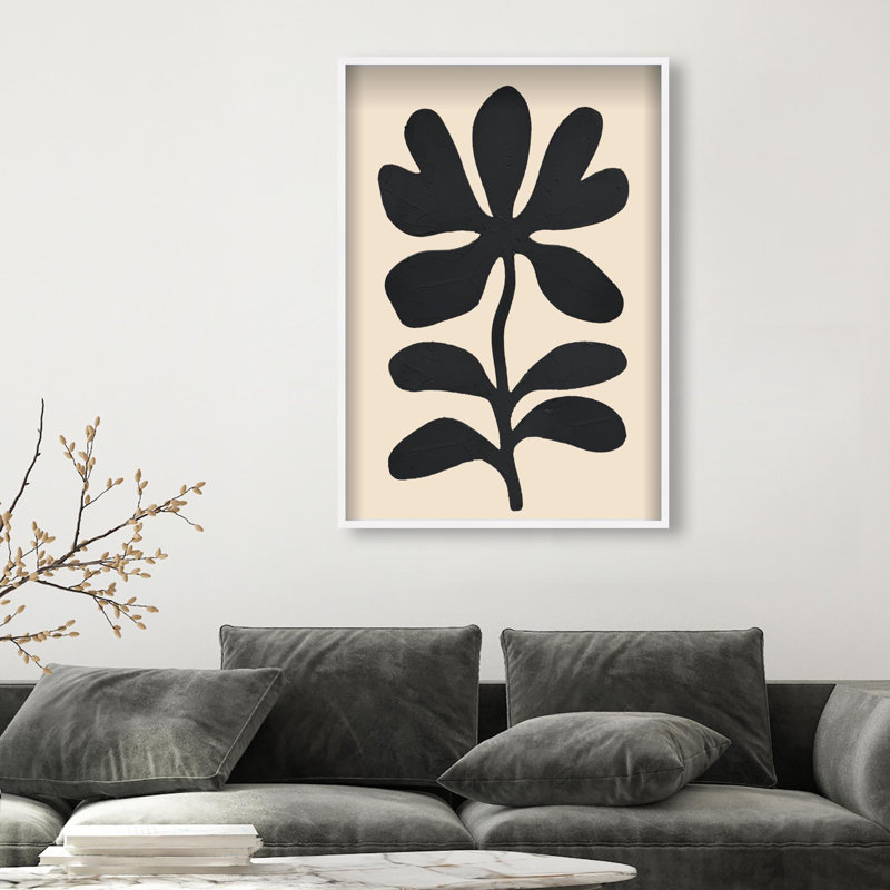 Oliver Gal Under Dark Skies II Abstract - Luxury Shadowbox Framed Wall Art, 55.5" H x 37.5" W, White