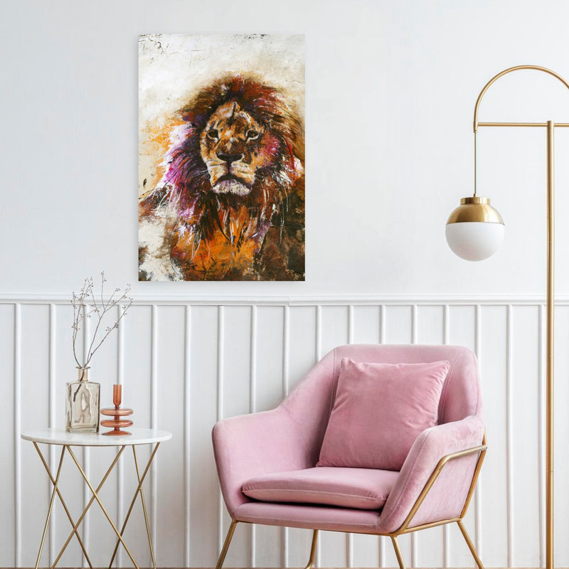 Art contemporain de tigre, H 24 po x l 16 po