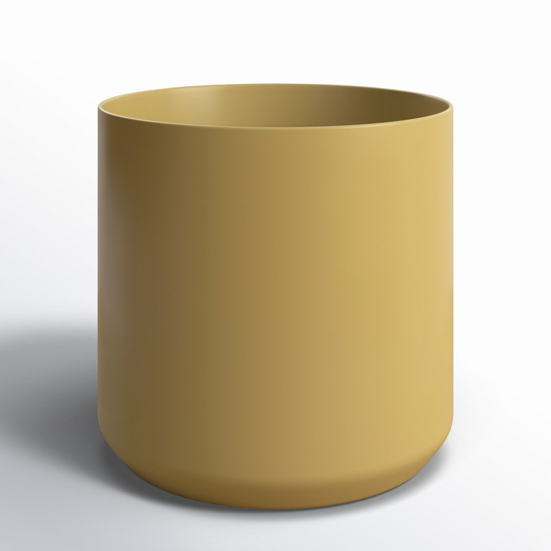 Pot à fleurs en céramique Parsons, H 9 po x l 8,5 po x P 8,5 po, Jaune