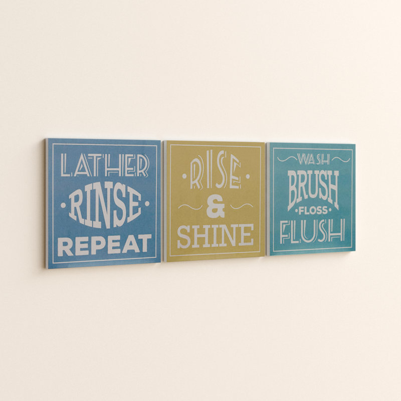 Premier Housewares - 3 Piece No Frame Print on Wood
