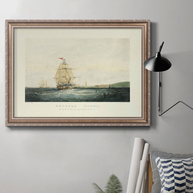 Outward Bound - Peinture sur toile encadrée, H 24 po x l 36 po x P 2,5 po, Argent argent
