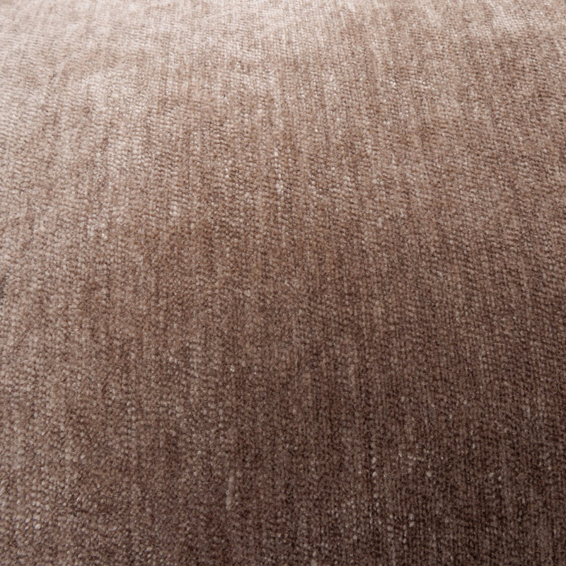 Truffle Brown Chenille Feather Throw Pillow Set