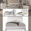 Grand lit en tissu Cerana gris clair Cerana