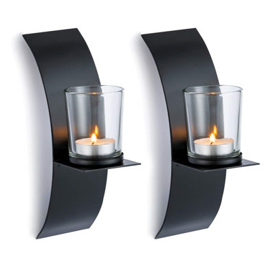 2 Piece Metal Candlestick Set