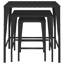 Garden Nesting Tables 3 Pcs Poly Rattan-137967739