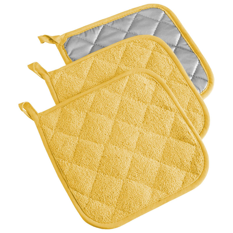 Ensemble de porte-casseroles 3 pièces Damontray, Jaune