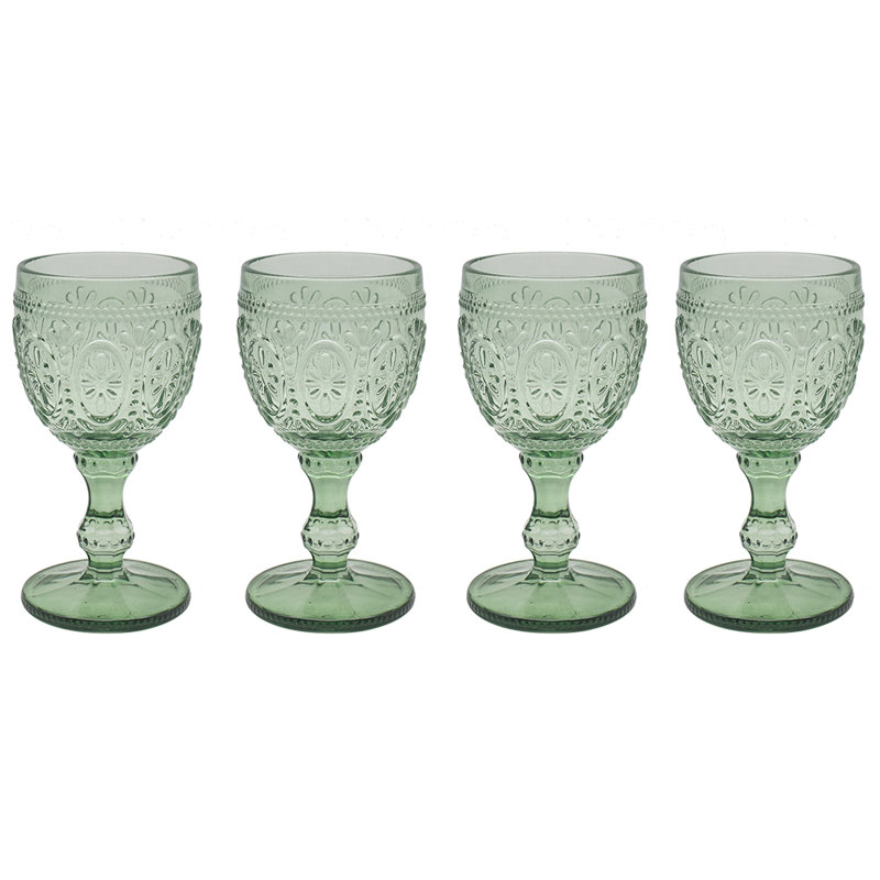 Bransen Tulip Glass Set, Green