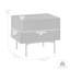 Table de chevet moderne à 2 tiroirs en bois de chêne durable