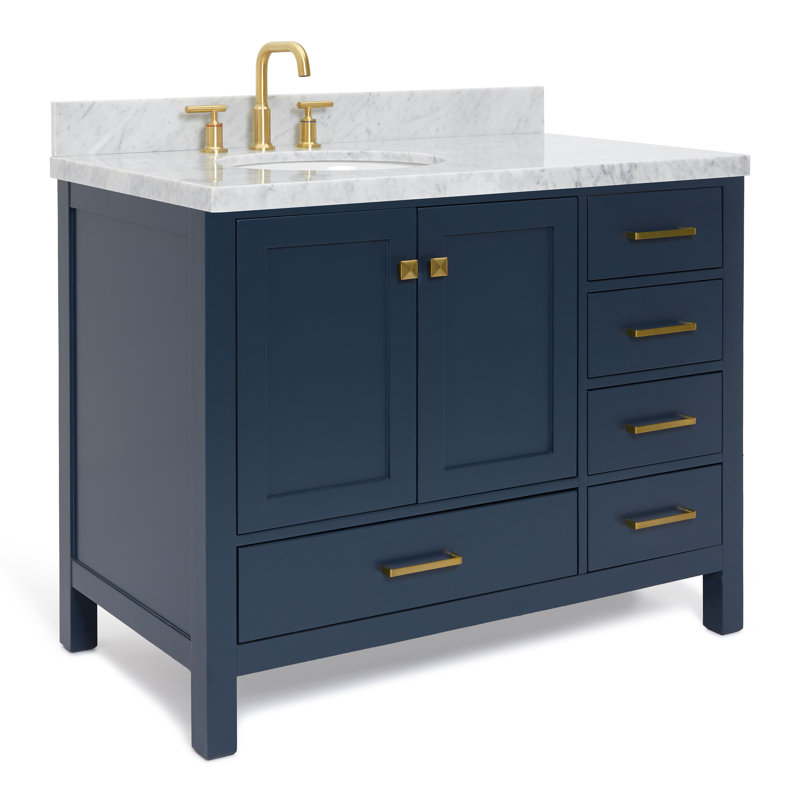 Ensemble de meuble-lavabo simple 43 po Cambridge, Bleu minuit