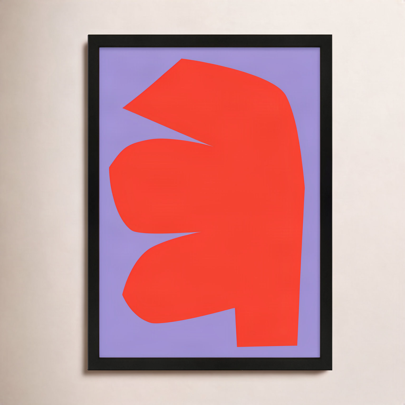 Akita "Module Minimalism 1" Print, 30" H x 24" W, Black Framed