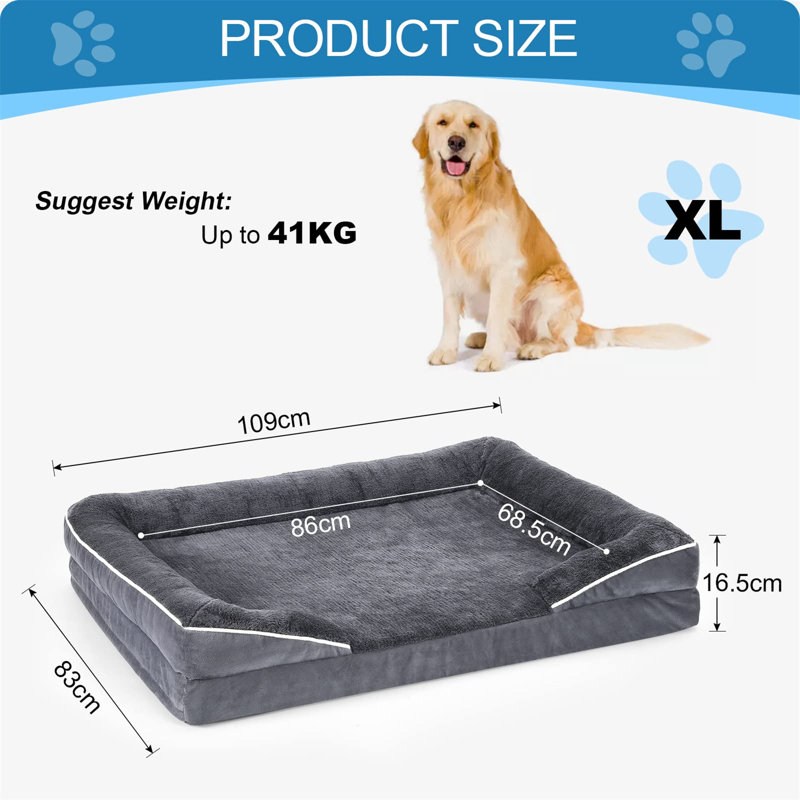 Eastville Pet Bed, 16.5cm H x 109cm W x 83cm D